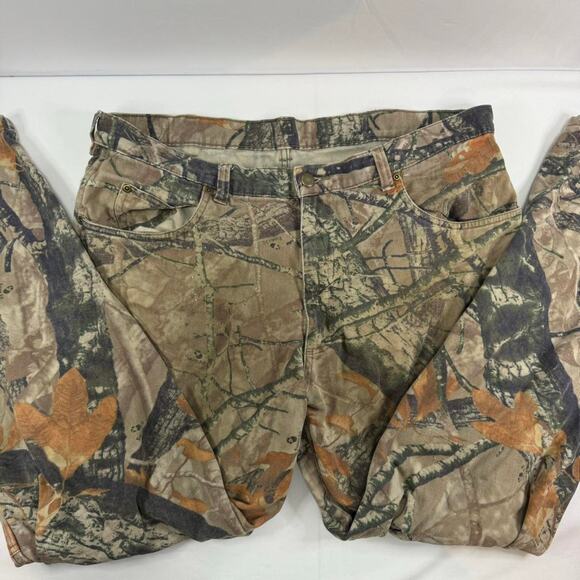 Wrangler Brown Camo Pants Relaxed Fit Size 38x30 - Picture 4 of 7